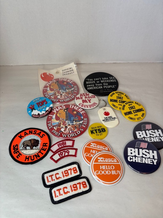 Other - Vintage Collection Memorabilia Buttons and Patches